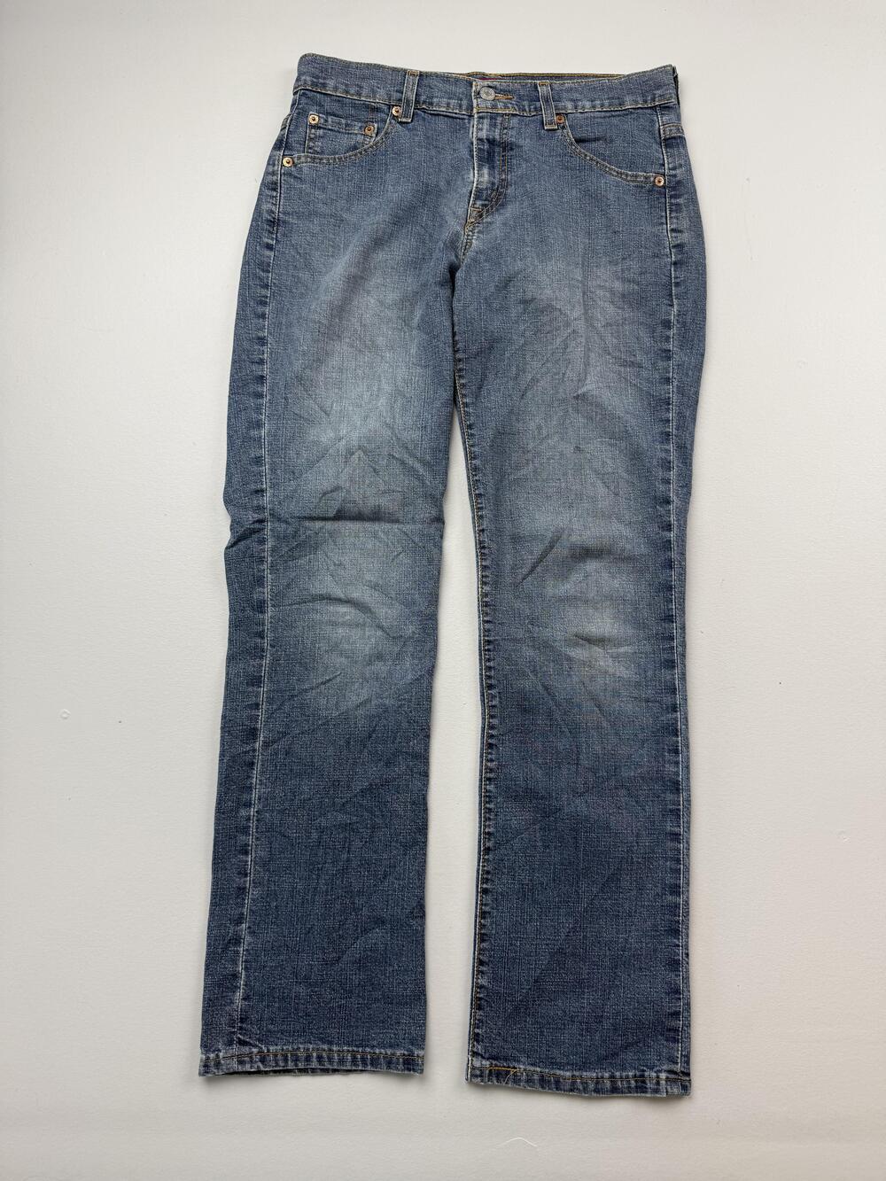 Levi's 505 Jeans Womens 6 Blue Low Rise Straight Stretch Denim Medium Wash